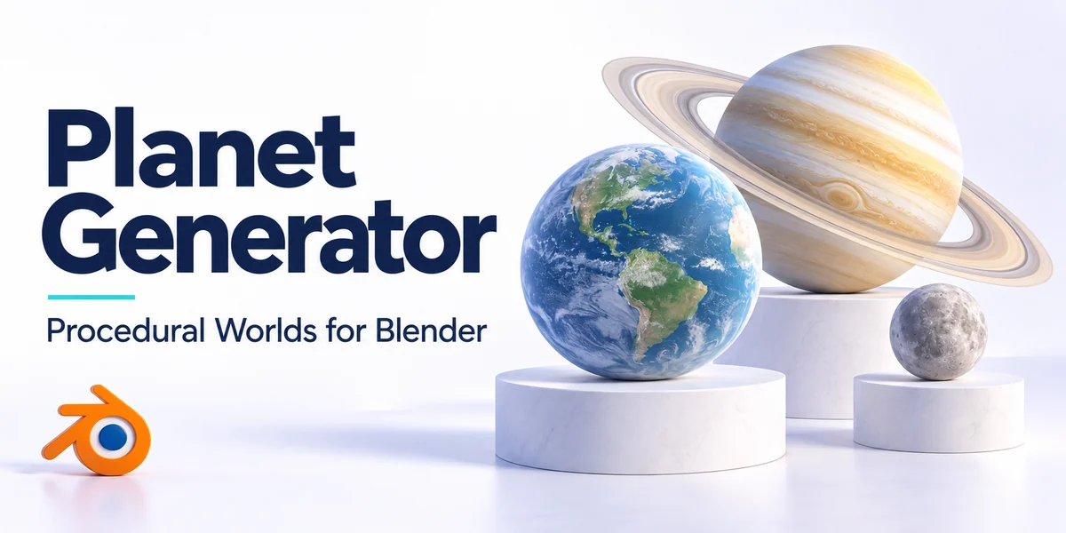 程序化星球生成器：地形、海洋、云层与行星环 商品封面