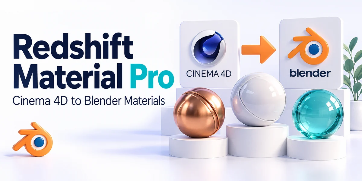 Redshift 材质导入 Pro:从 C4D 转入 Blender 商品封面